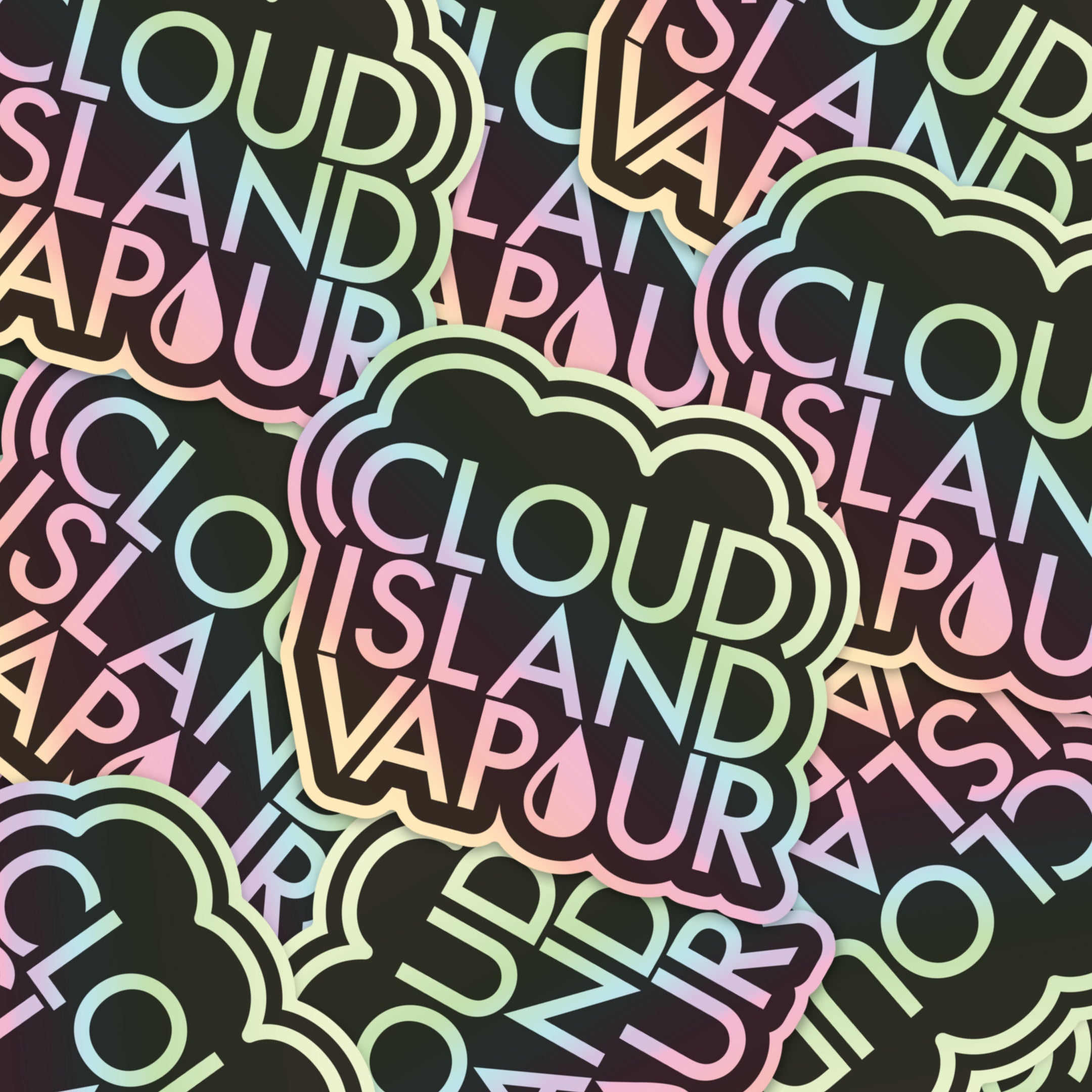 Holographic Sticker – CLOUD ISLAND VAPOUR